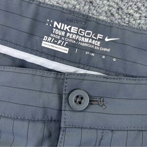 Nike Men's Novelty Golf Pants 36x30 Pinstripe Gray Tour Performance Dri Fit